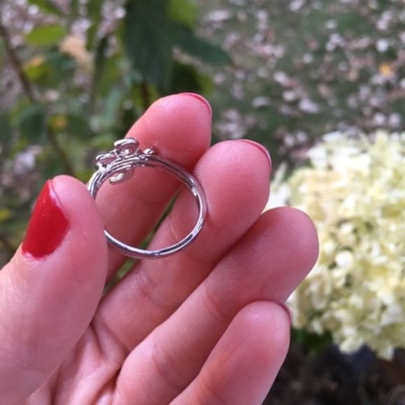 Fire Opal Blue Silver Ring New Turtle - Picture 4 of 5